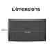 Dimension drawing of the ALEKO 12 ft pergola pull down privacy screen for manual pergolas