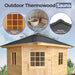 ALEKO thermowood 5 person wet dry outdoor sauna, supplier photo 2