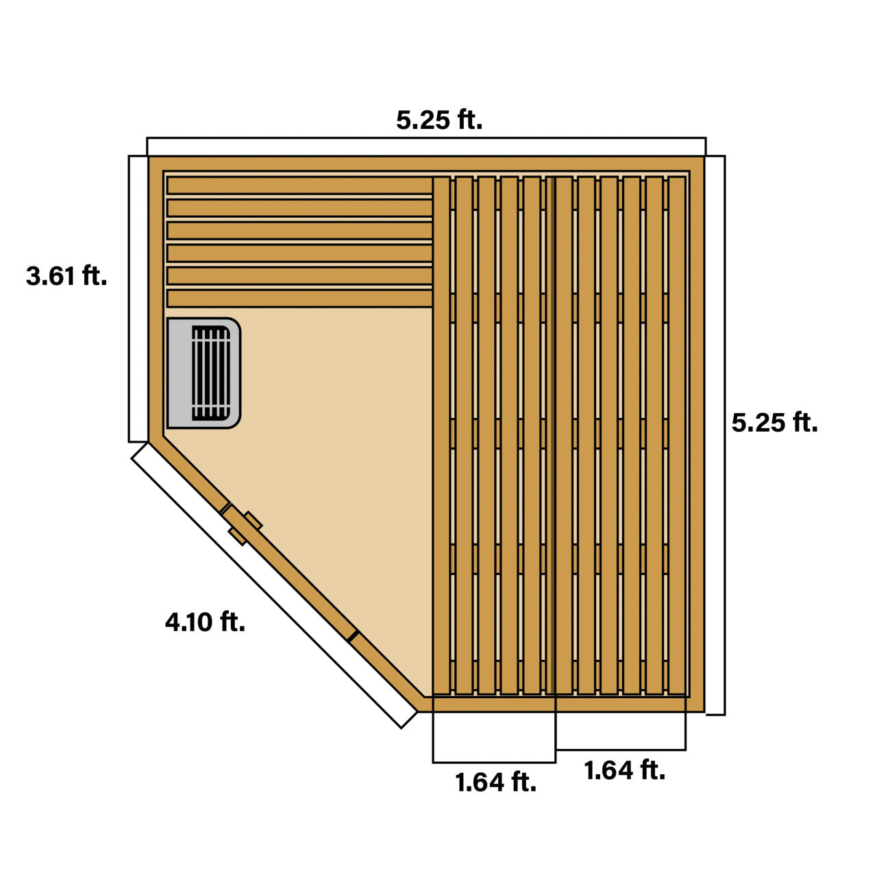 ALEKO thermowood 5 person wet dry outdoor sauna, supplier photo 9