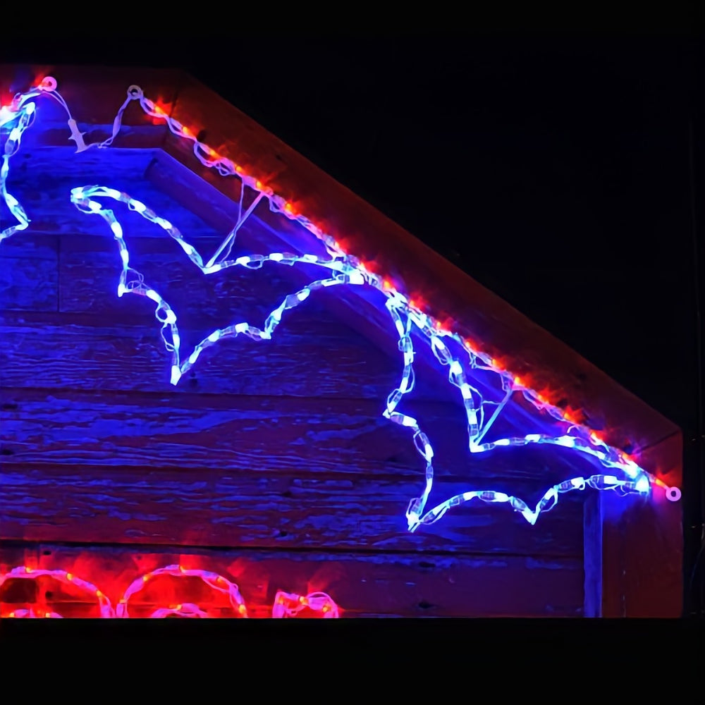 Brite Ideas LED Bat Linkable Halloween Lights Blue/Red Outdoor Decoration