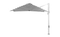 Ledge Lounger 10' Square Ultra cantilever umbrella with Black Stripe canopy