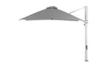 Ledge Lounger 10' Square Ultra cantilever umbrella with Cadet Gray canopy