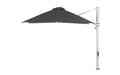Ledge Lounger 10' Square Ultra cantilever umbrella with Charcoal Gray canopy