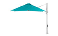 Ledge Lounger 10' Square Ultra cantilever umbrella with Turquoise canopy