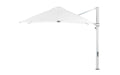 Ledge Lounger 10' Square Ultra cantilever umbrella with White canopy