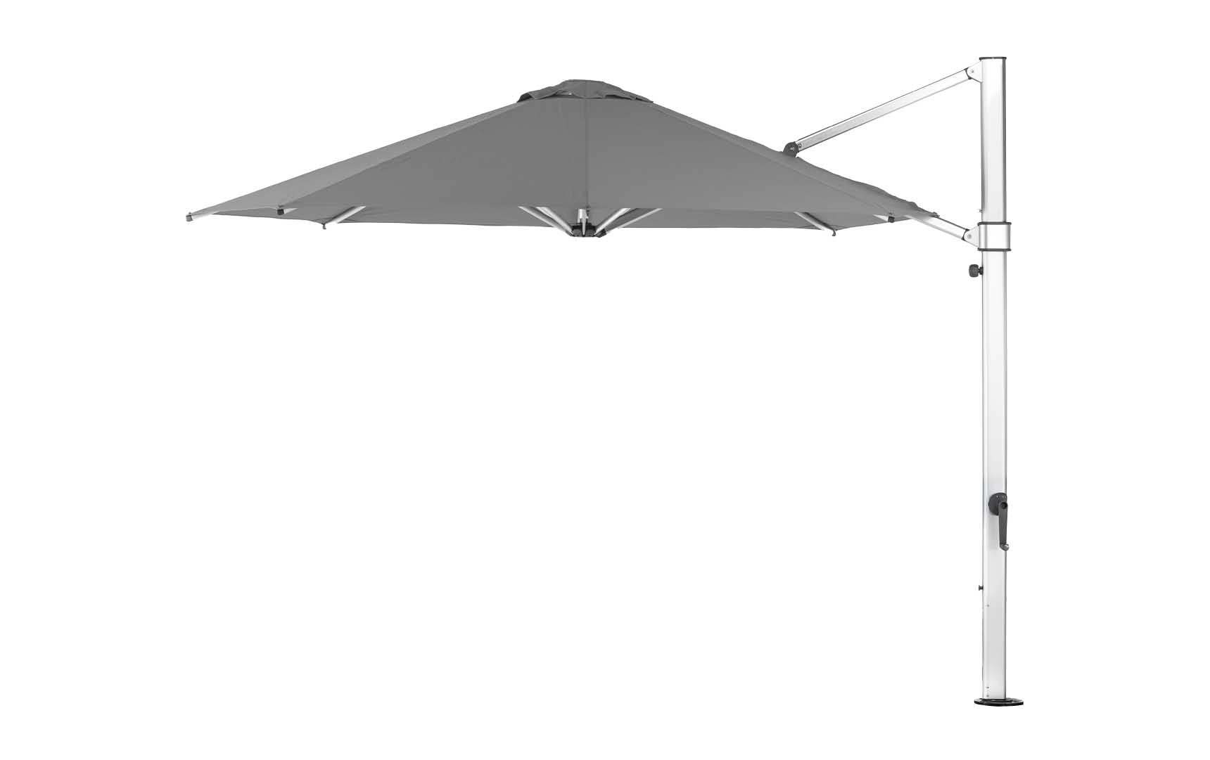 Ledge Lounger 11' Octagon Ultra cantilever umbrella with Cadet Gray canopy