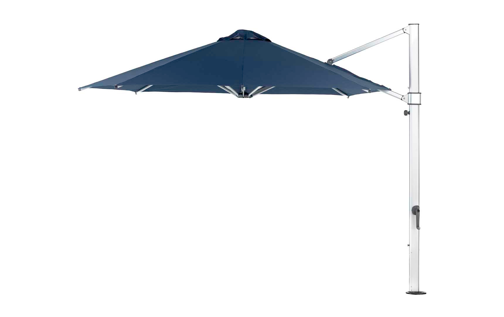 Ledge Lounger 11' Octagon Ultra cantilever umbrella with Captain Navy canopy