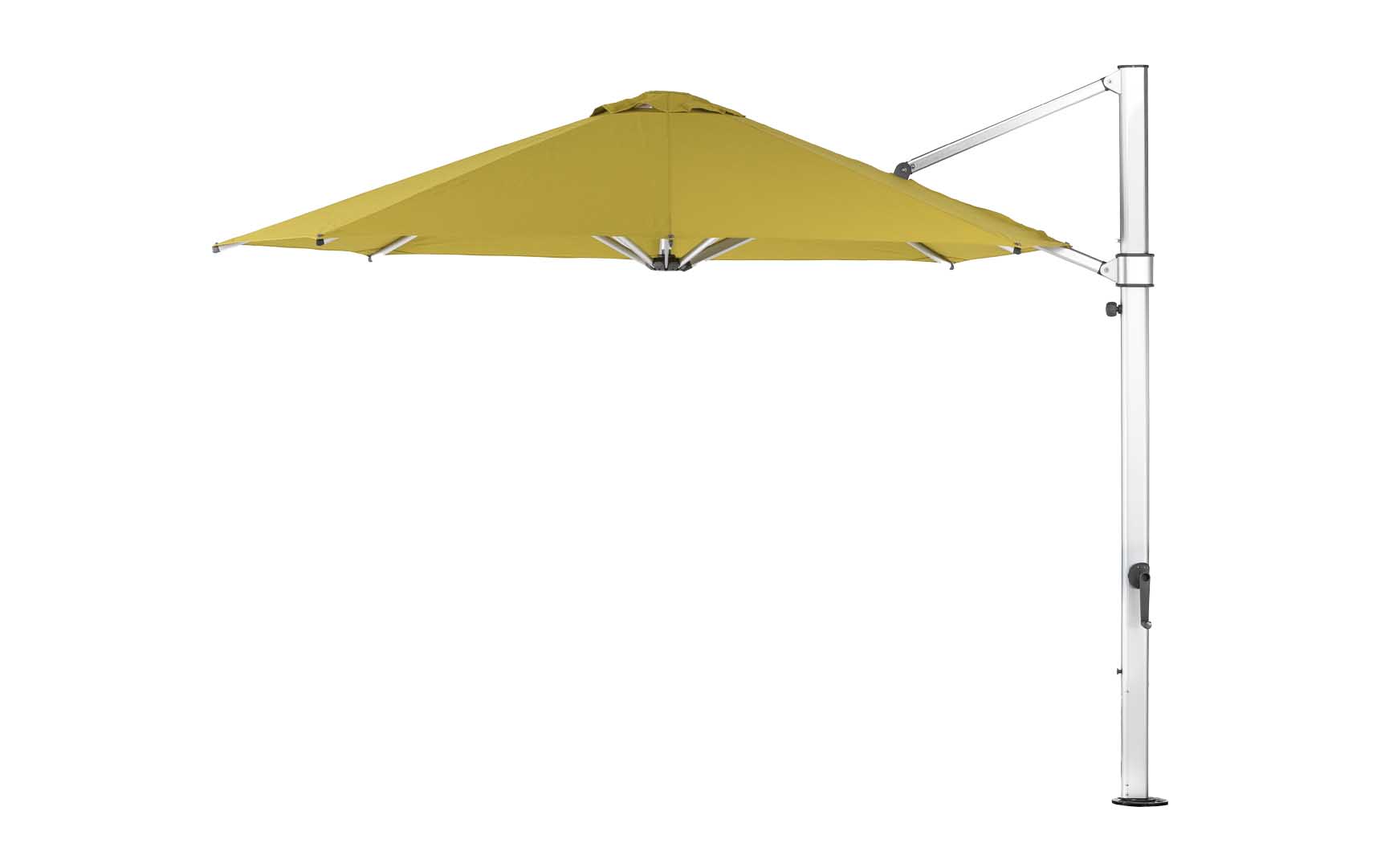 Ledge Lounger 11' Octagon Ultra cantilever umbrella with Sunflower Yellow canopy