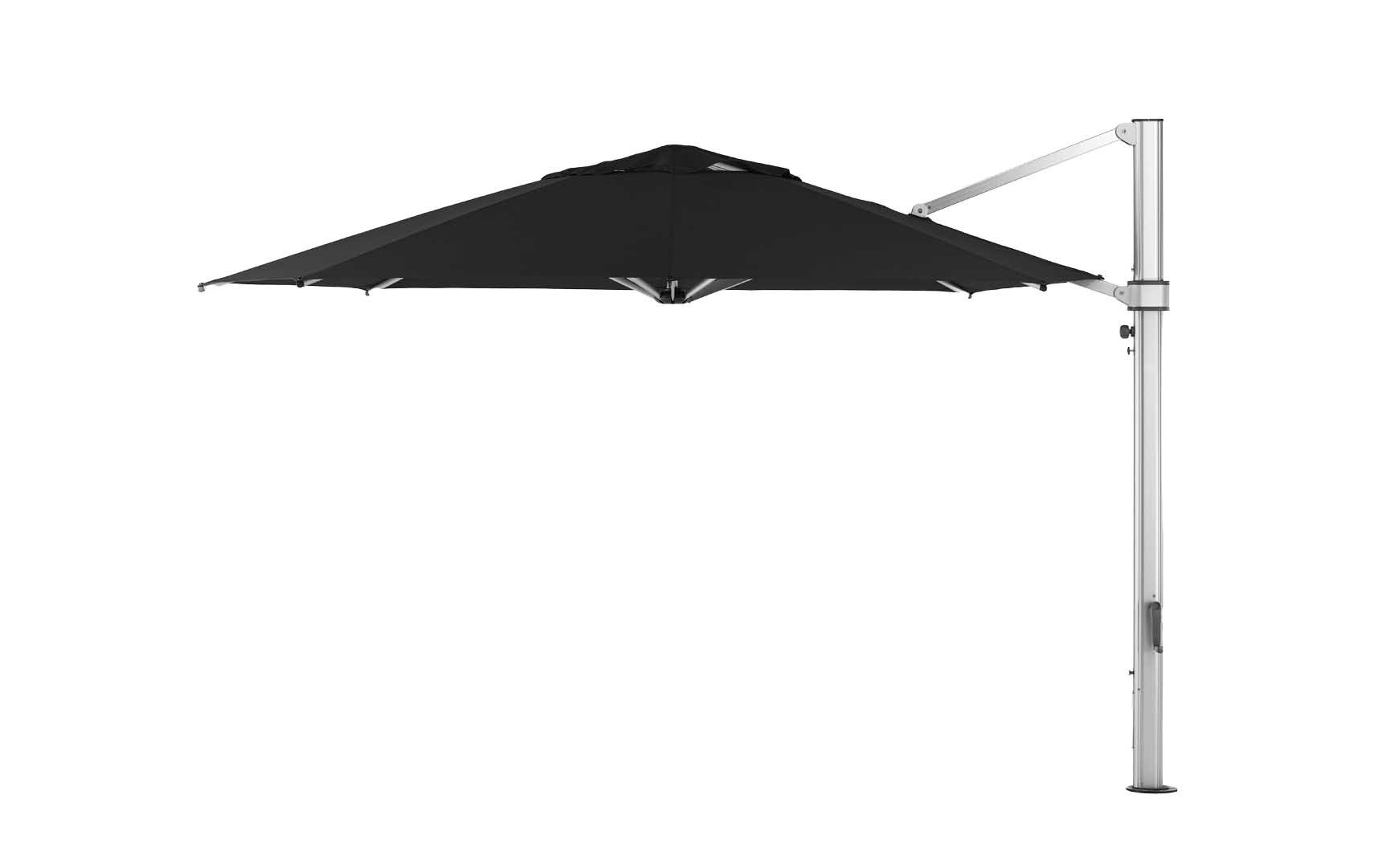 Ledge Lounger 13' Octagon Ultra cantilever umbrella with Black canopy