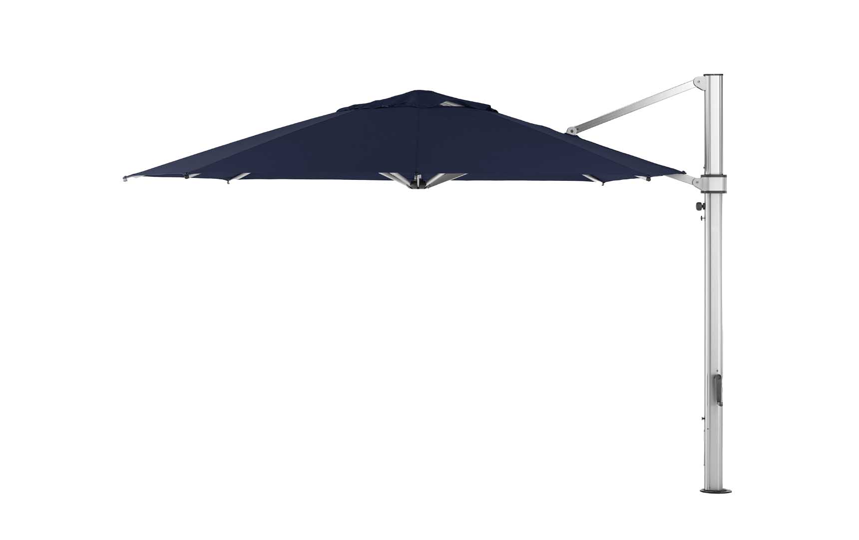 Ledge Lounger 13' Octagon Ultra cantilever umbrella with Captain Navy canopy
