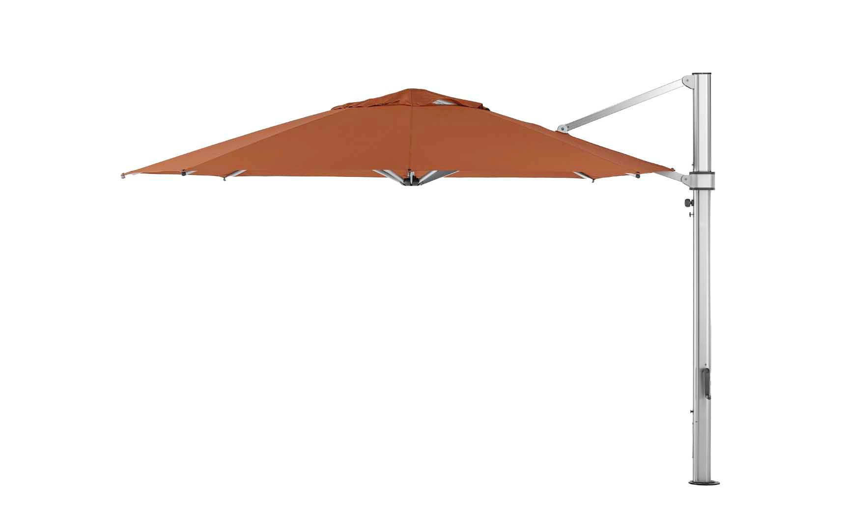 Ledge Lounger 13' Octagon Ultra cantilever umbrella with Terracotta canopy