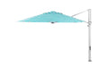 Ledge Lounger 13' Octagon Ultra cantilever umbrella with Turquoise Stripe canopy