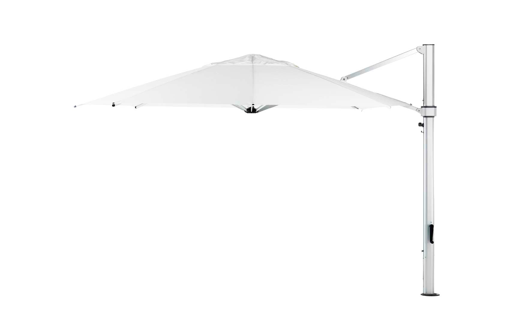 Ledge Lounger 13' Octagon Ultra cantilever umbrella with White canopy