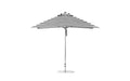 Ledge Lounger Essential 10' square pool umbrella with Black Stripe canopy