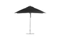 Ledge Lounger Essential 10' square pool umbrella with Black canopy