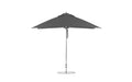 Ledge Lounger Essential 10' square pool umbrella with Charcoal Gray canopy