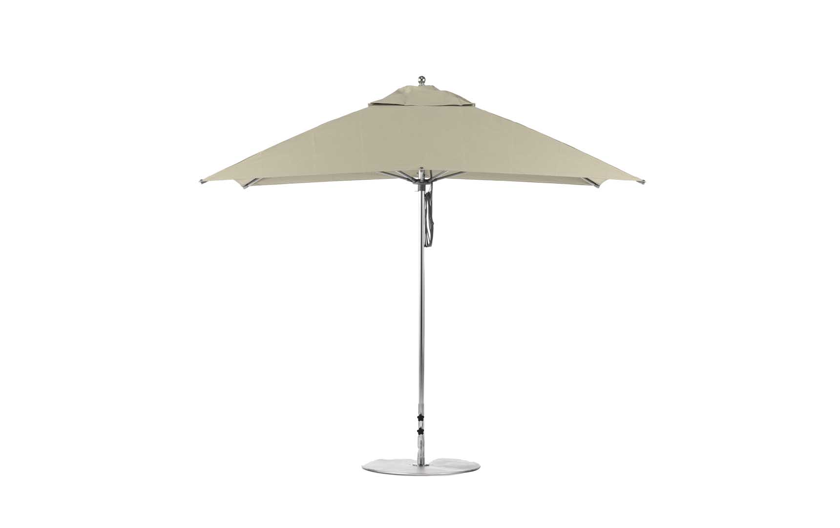 Ledge Lounger Essential 10' square pool umbrella with Linen canopy