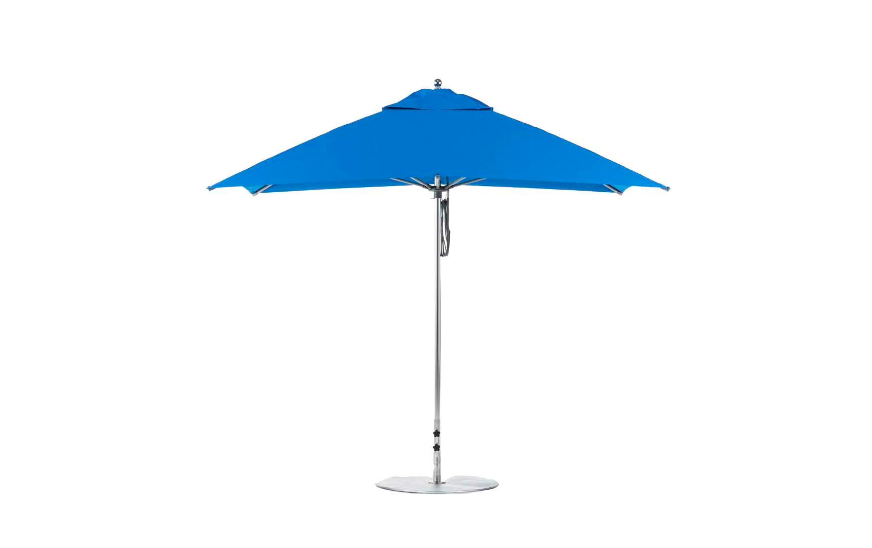 Ledge Lounger Essential 10' square pool umbrella with Pacific Blue canopy
