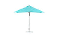 Ledge Lounger Essential 10' square pool umbrella with Turquoise Stripe canopy