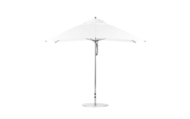 Ledge Lounger Essential 10' square pool umbrella with White canopy