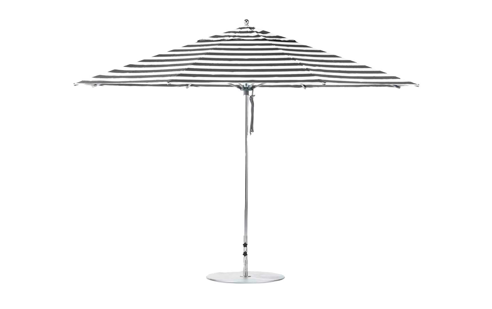 Ledge Lounger Essential 13' octagon pool umbrella with Black Stripe canopy