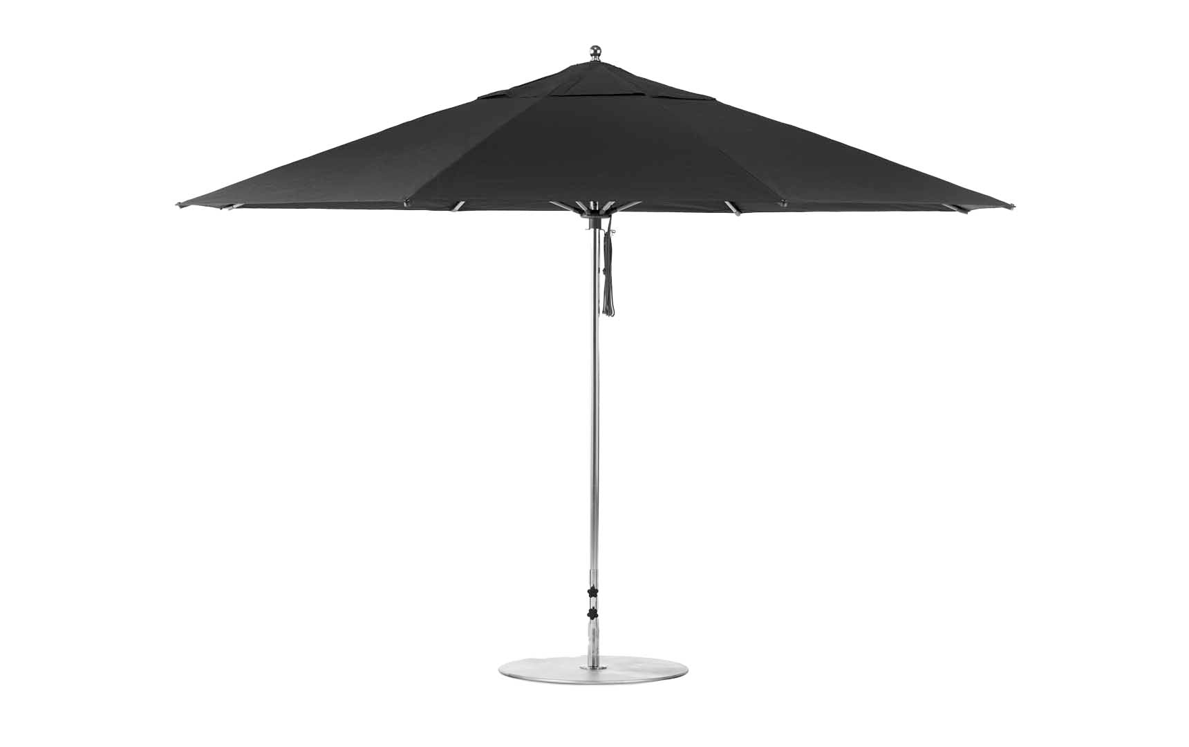 Ledge Lounger Essential 13' octagon pool umbrella with Black canopy