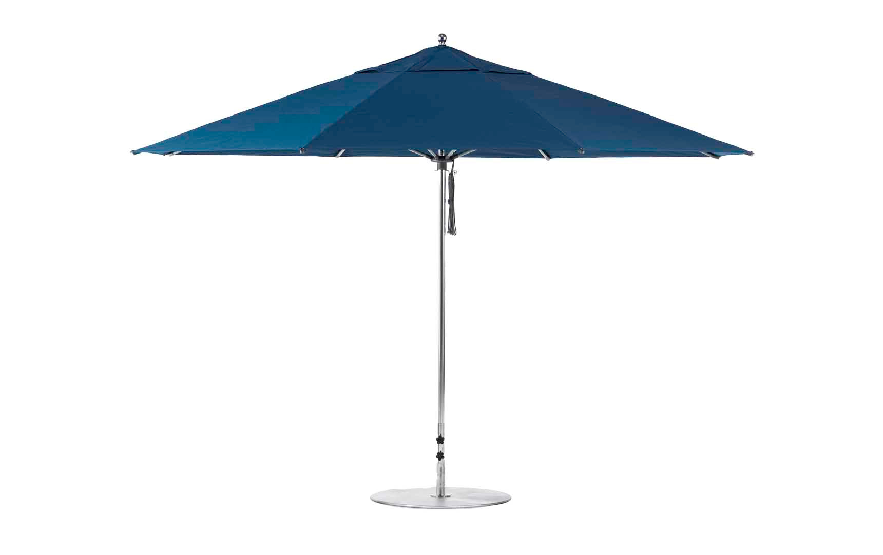 Ledge Lounger Essential 13' octagon pool umbrella with Captain Navy canopy