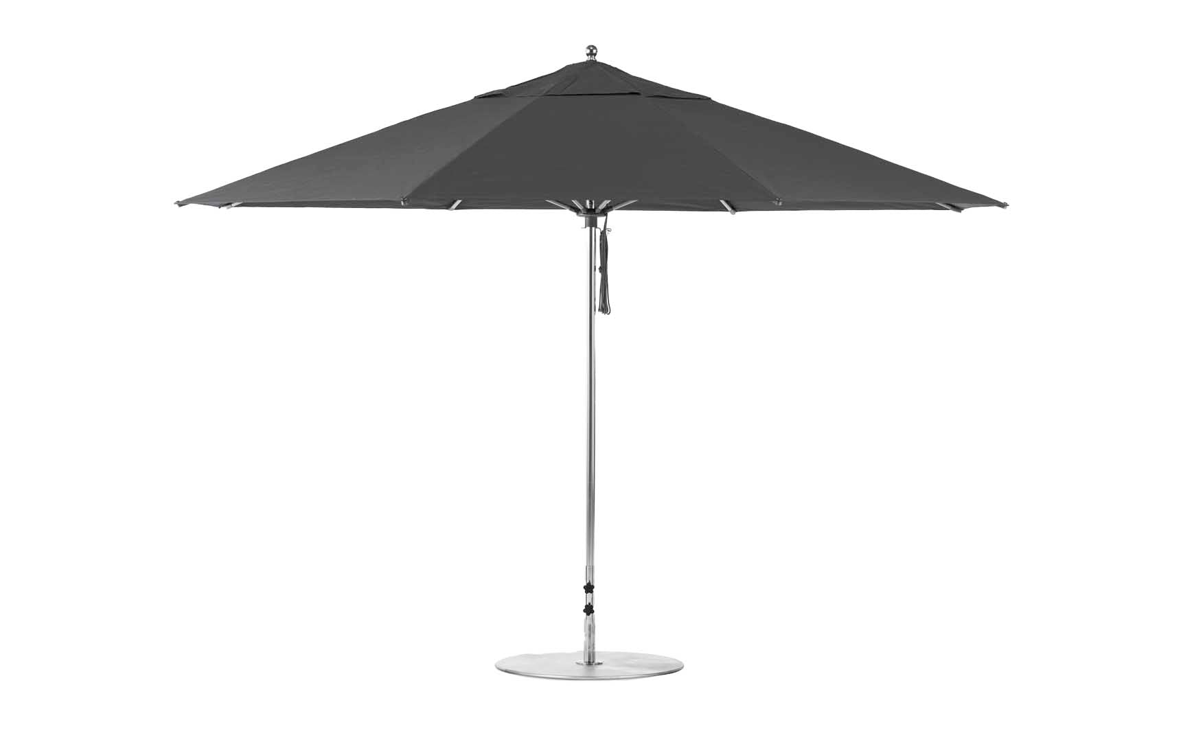 Ledge Lounger Essential 13' octagon pool umbrella with Charcoal Gray canopy