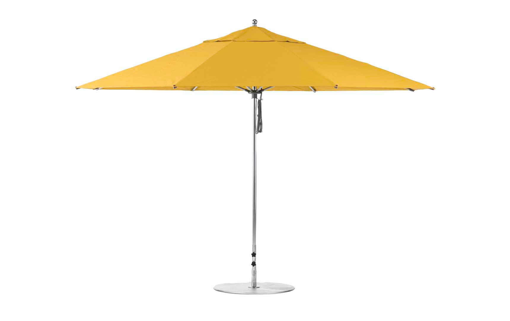 Ledge Lounger Essential 13' octagon pool umbrella with Sunflower Yellow canopy