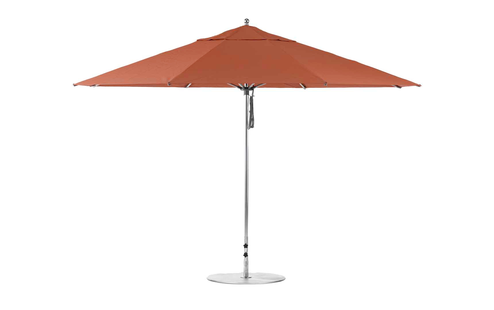 Ledge Lounger Essential 13' octagon pool umbrella with Terracotta canopy