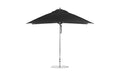 Ledge Lounger Essential 8.5' x 11' rectangle pool umbrella with Black canopy