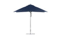 Ledge Lounger Essential 8.5' x 11' rectangle pool umbrella with Captain Navy canopy