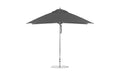 Ledge Lounger Essential 8.5' x 11' rectangle pool umbrella with Charcoal Gray canopy
