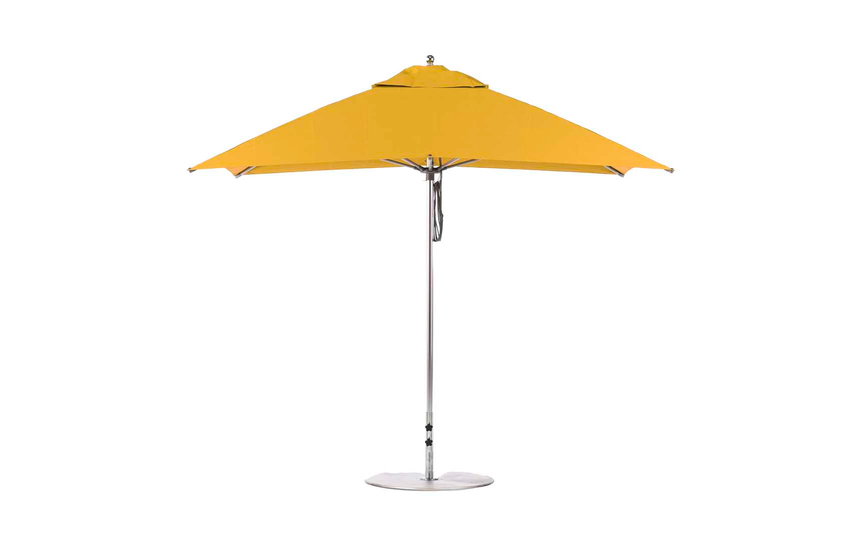 Ledge Lounger Essential 8.5' x 11' rectangle pool umbrella with Sunflower Yellow canopy