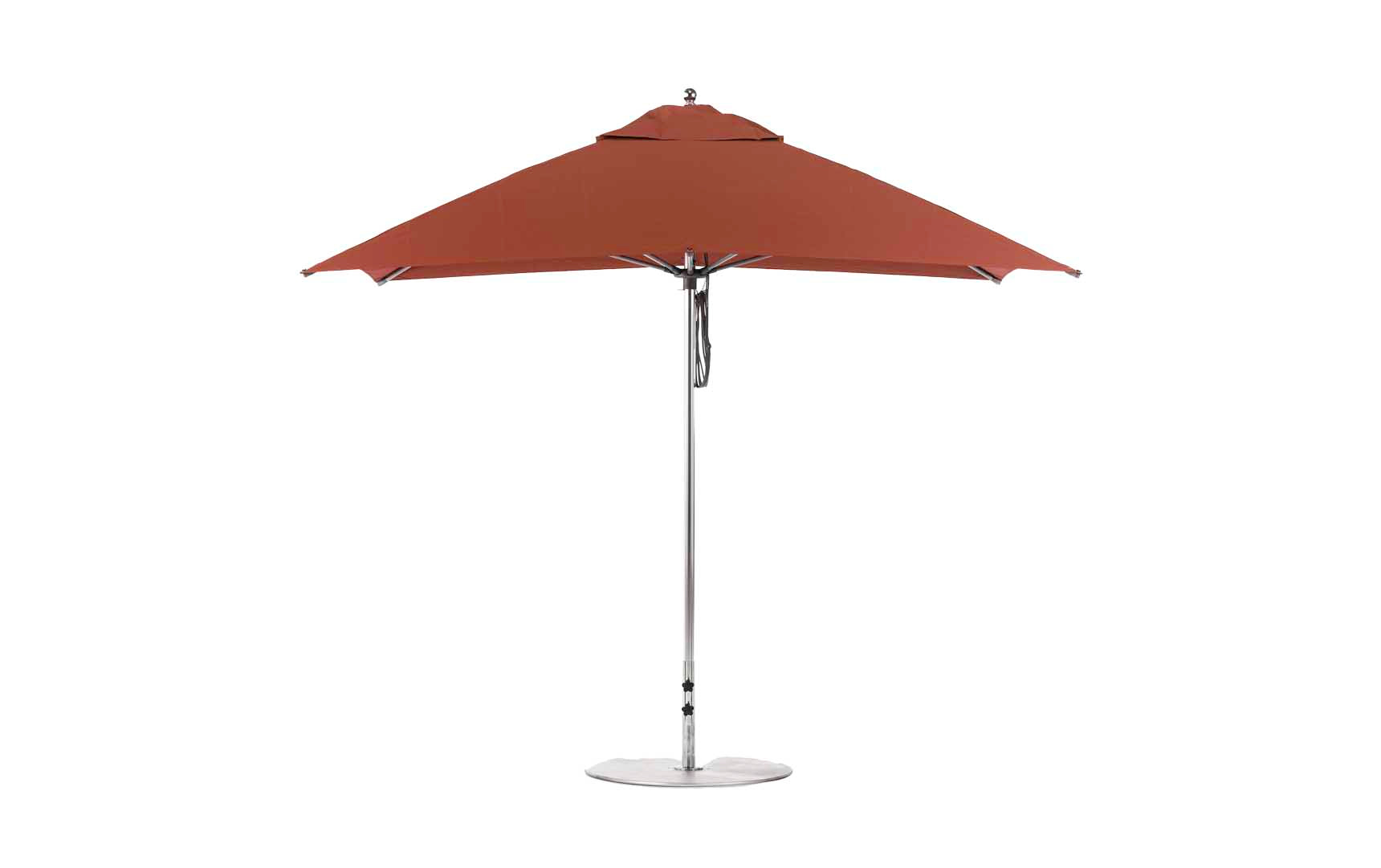 Ledge Lounger Essential 8.5' x 11' rectangle pool umbrella with Terracotta canopy