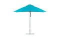Ledge Lounger Essential 8.5' x 11' rectangle pool umbrella with Turquoise canopy