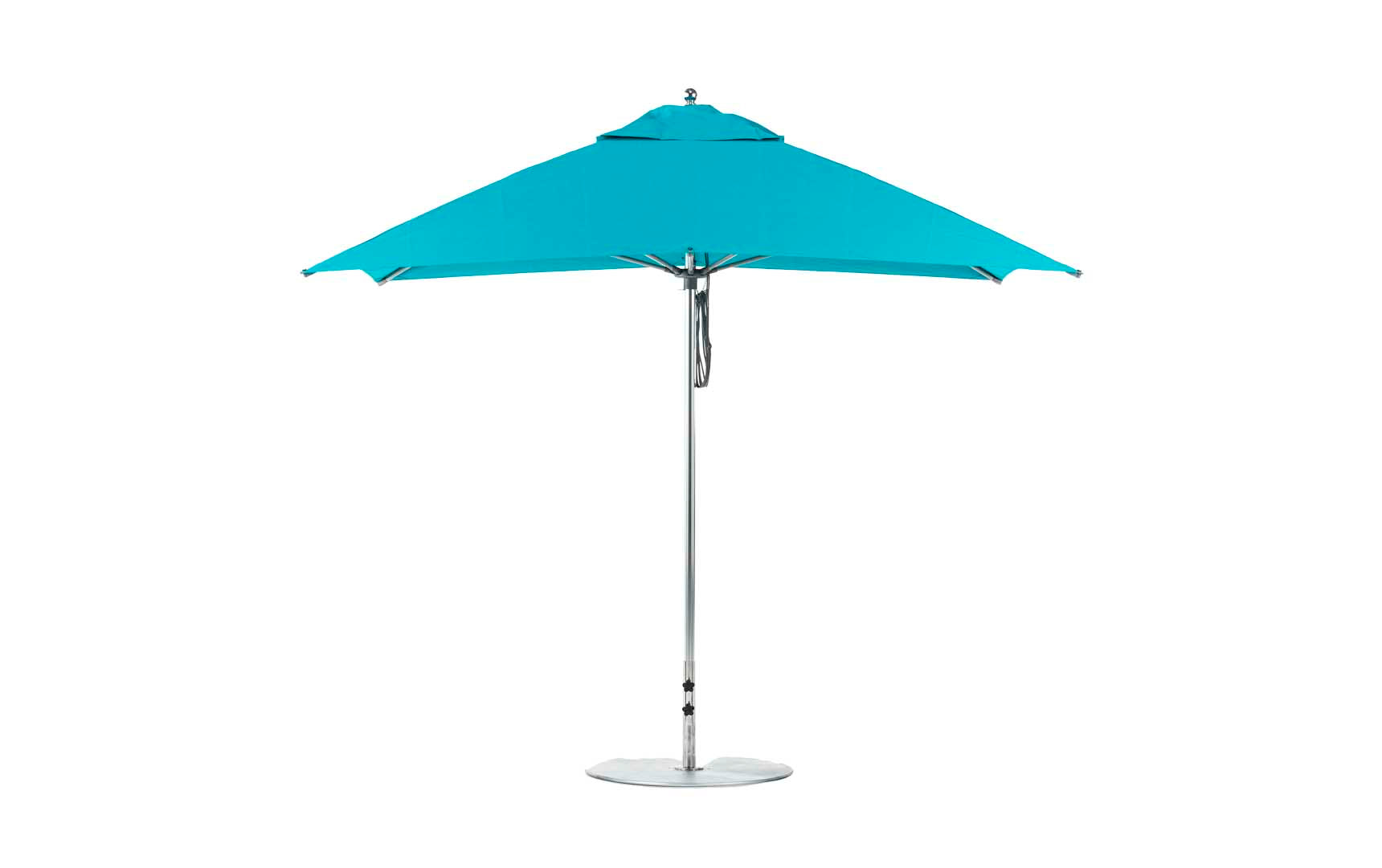 Ledge Lounger Essential 8.5' x 11' rectangle pool umbrella with Turquoise canopy