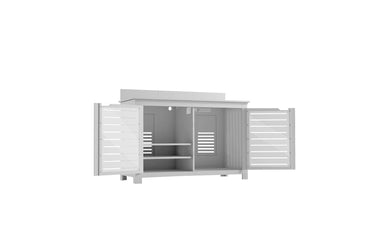 Ledge Lounger Mainstay Bar Credenza in White, without TV mount