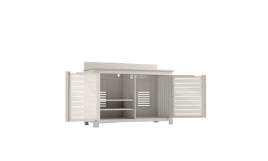 Ledge Lounger Mainstay Bar Credenza in Cloud, without TV mount