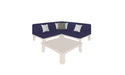 Ledge Lounger Mainstay outdoor sectional 4 piece set, Cloud resin frame with Captain Navy fabric cushions