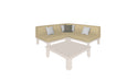 Ledge Lounger Mainstay outdoor sectional 4 piece set, Cloud resin frame with Linen fabric cushions