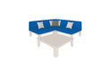 Ledge Lounger Mainstay outdoor sectional 4 piece set, Cloud resin frame with Pacific fabric cushions