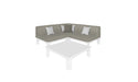 Ledge Lounger Mainstay outdoor sectional 4 piece set, White resin frame with Cadet Gray fabric cushions