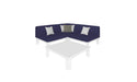 Ledge Lounger Mainstay outdoor sectional 4 piece set, White resin frame with Captain Navy fabric cushions