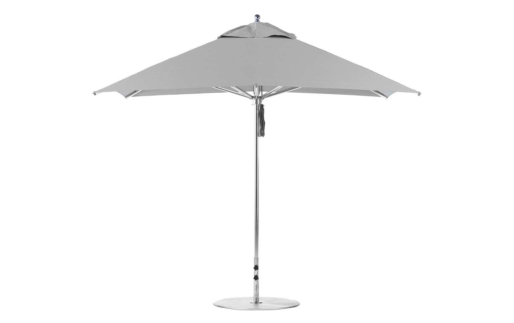 Ledge Lounger Premier 10' square pool umbrella with Cadet Gray canopy