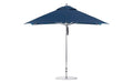Ledge Lounger Premier 10' square pool umbrella with Captain Navy canopy
