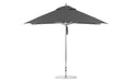 Ledge Lounger Premier 10' square pool umbrella with Charcoal Gray canopy
