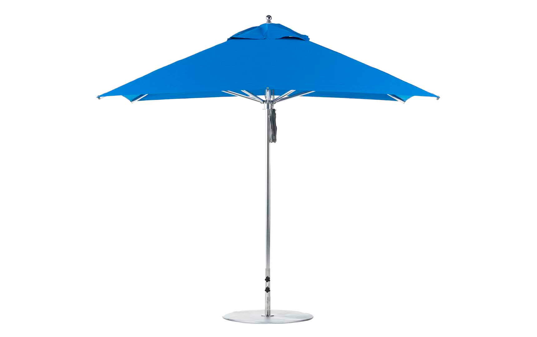 Ledge Lounger Premier 10' square pool umbrella with Pacific Blue canopy