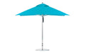 Ledge Lounger Premier 10' square pool umbrella with Turquoise canopy