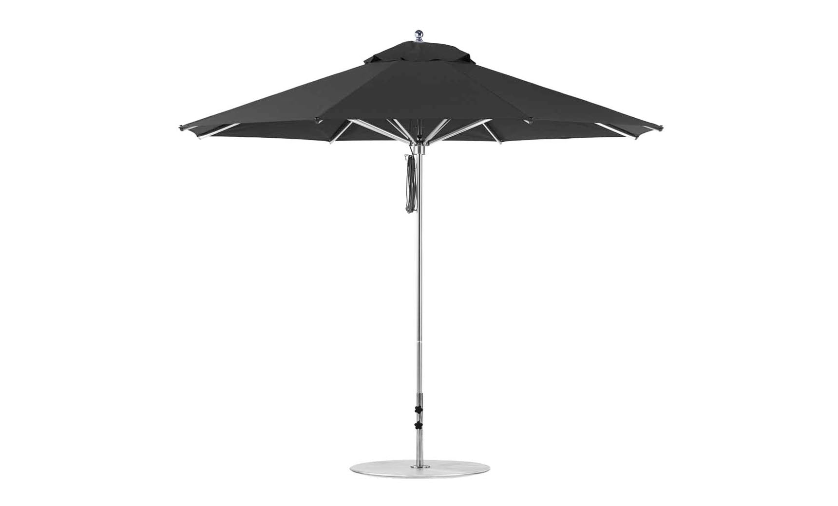 Ledge Lounger Premier 11' octagon pool umbrella with Black canopy
